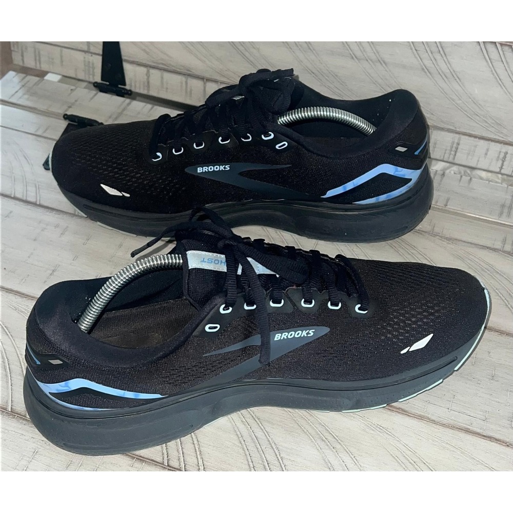 Brooks Ghost 15 Running Shoes Women's Size 12 D Wide Black Neutral Sneakers